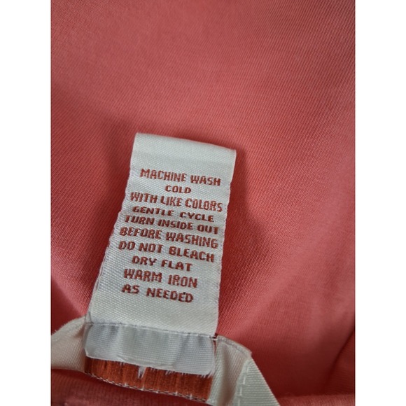 Sundance Dress Medium Coral Color Handkerchief Hem Linen Resort Sleeveless - Picture 10 of 10